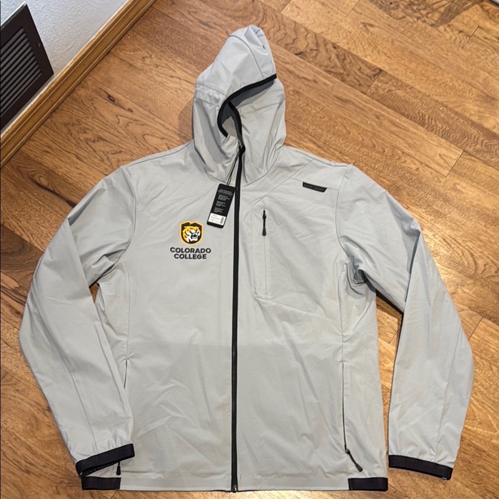 Bauer Gray Windbreaker Jacket with Hood and Modern Style